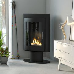 Напольный биокамин с защитным стеклом Elegant BioFire