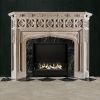 Биокамин в мраморном портале Firezo PelleDoca, стандарт