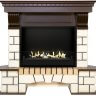 Биокамин в портале Firezo Pierre luxe Темный дуб белый, стандарт фото 1