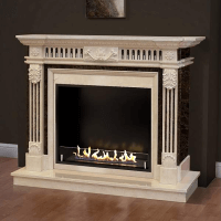 Биокамин в мраморном портале Firezo Positivo, стандарт