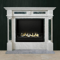 Биокамин в мраморном портале Firezo Carisma, стандарт