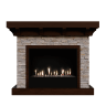 Биокамин в портале Firezo Chalet Темный дуб, Сланец, стандарт фото 2