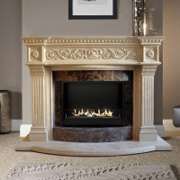 Биокамин в мраморном портале Firezo Segreto, стандарт