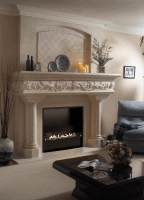 Биокамин в мраморном портале Firezo Felicita, стандарт