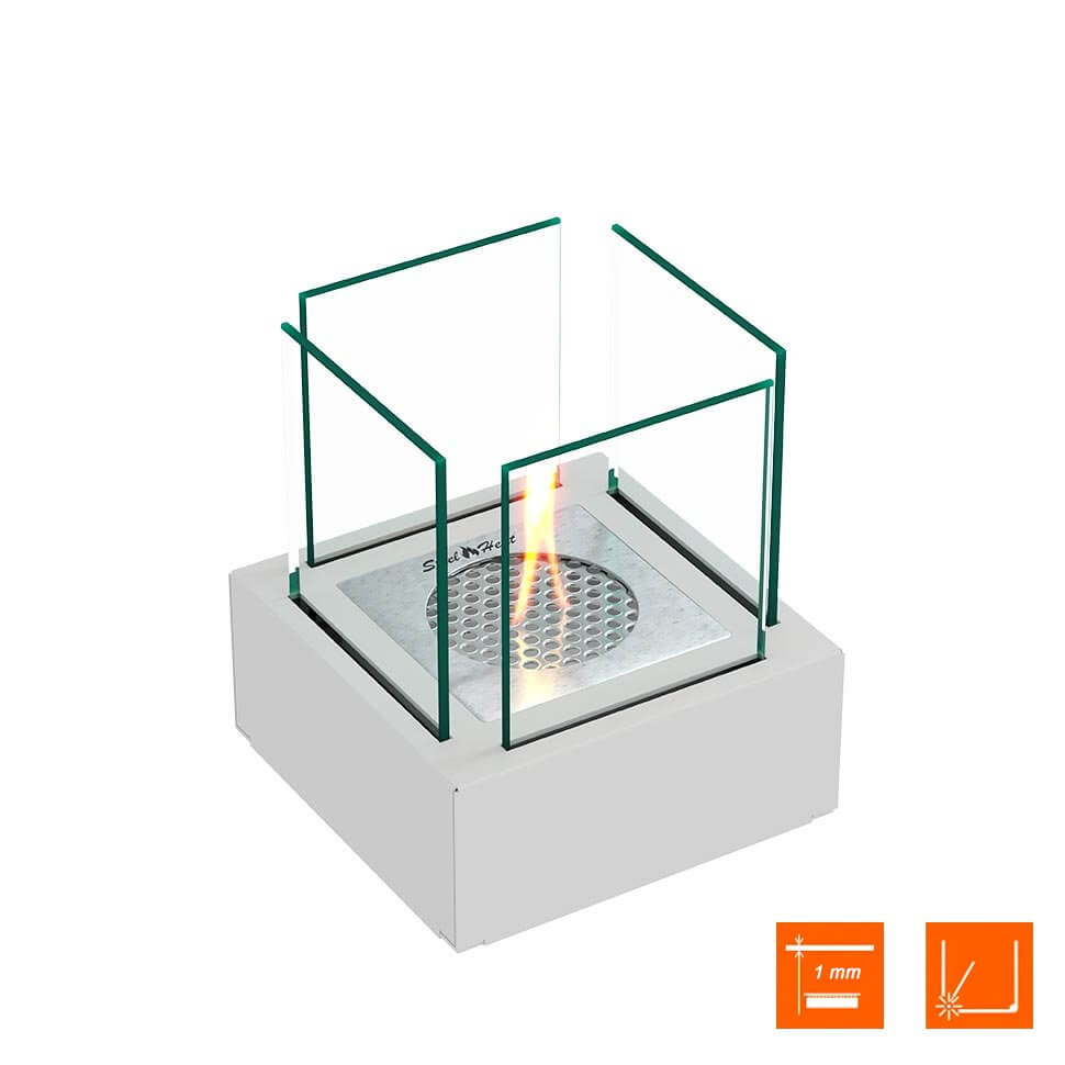 Настольный биокамин SteelHeat GLORIA белый